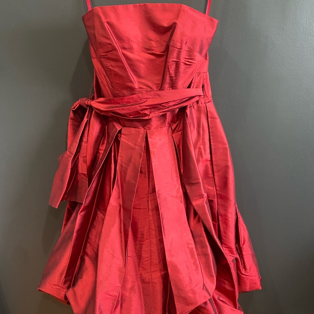 Kate Hill Vibrant Red Strapless Dress
